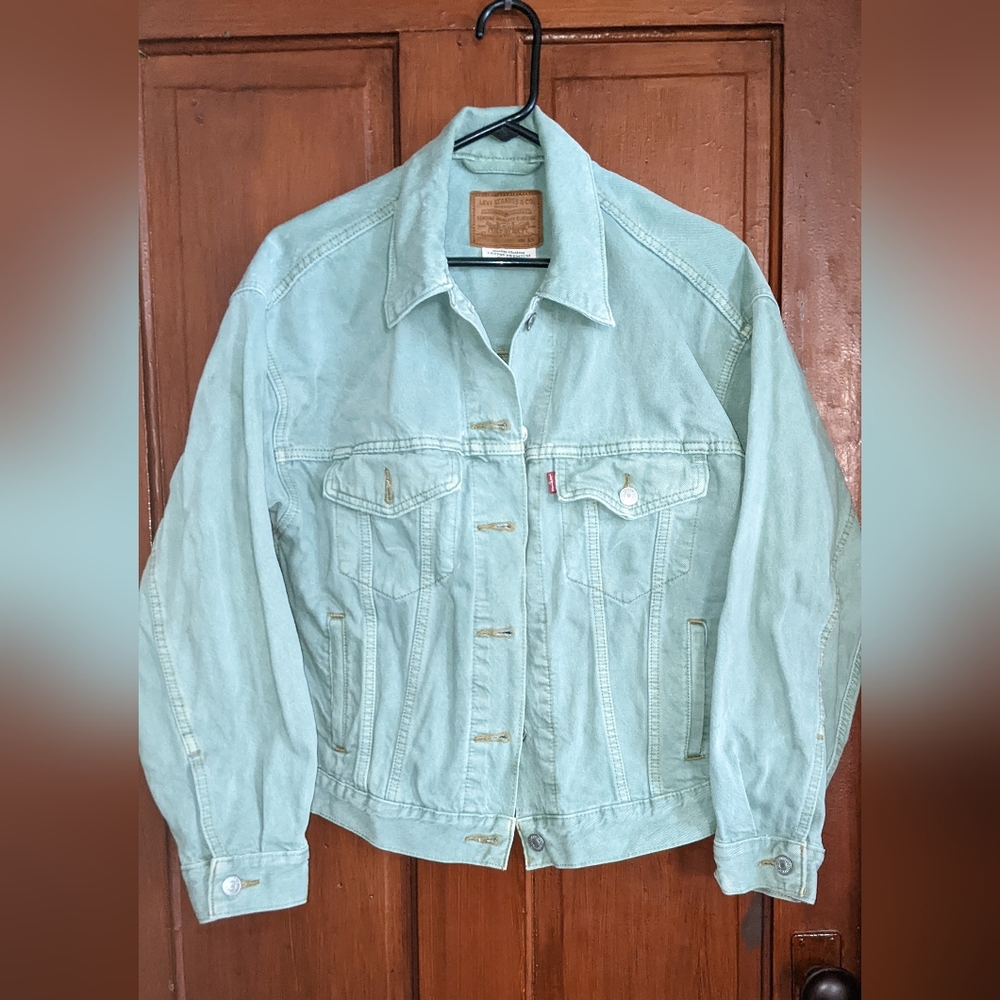 Levi's Jean Jacket Pale Green Oversized